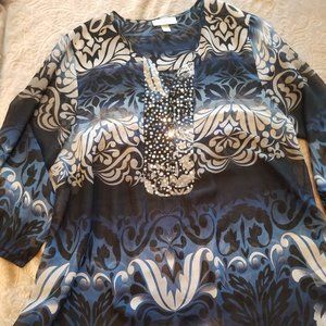 Dress Barn Tunic Top with Beading